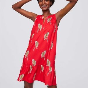 LOFT Parrot Print Flip Dress